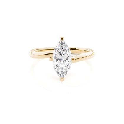 Yellow Gold Solitaire Diamond Rings 