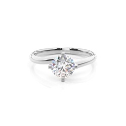 Solitaire Diamond Verlobungsring mit Zinkeneinstellung