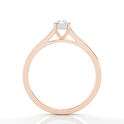 IP Plate Set Round Diamond Solitaire Engagement Ring