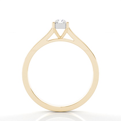 IP Plate Set Round Diamond Solitaire Engagement Ring