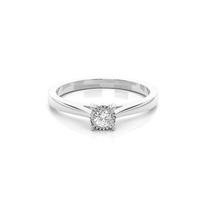IP Plate Set Round Diamond Solitaire Engagement Ring