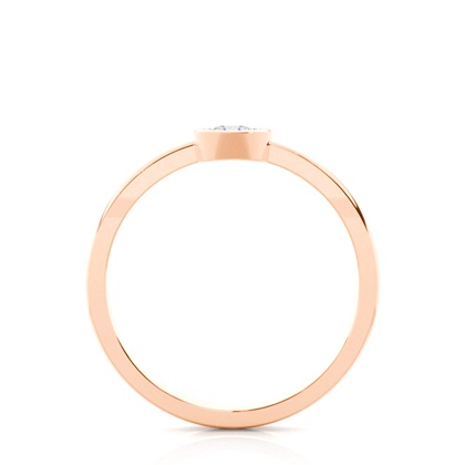 IP Plate Set Round Diamond Solitaire Engagement Ring