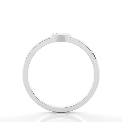 IP Plate Set Round Diamond Solitaire Engagement Ring