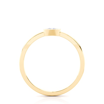 IP Plate Set Round Diamond Solitaire Engagement Ring