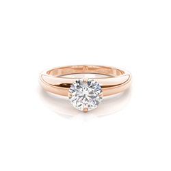 Solitaire Diamond Verlobungsring mit Zinkeneinstellung
