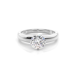 Solitaire Diamond Verlobungsring mit Zinkeneinstellung