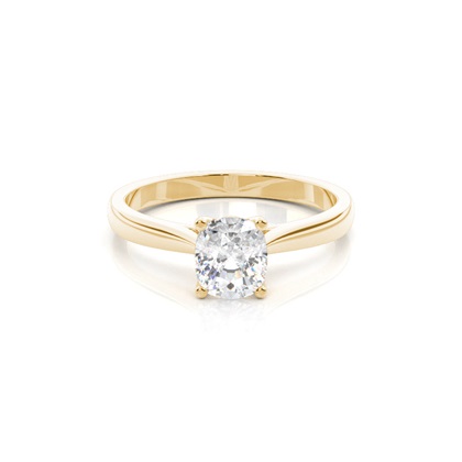 Yellow Gold Solitaire Diamond Rings 