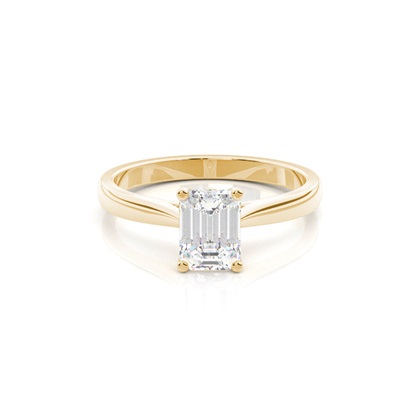 Emerald Solitaire Diamond Rings