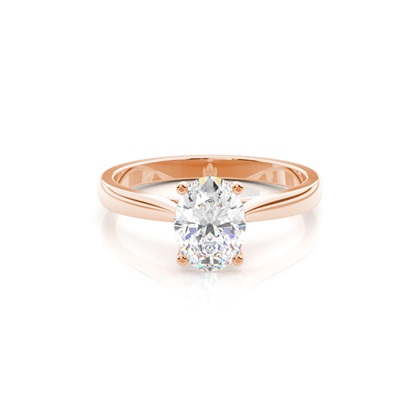 Rose Gold Solitaire Diamond Rings