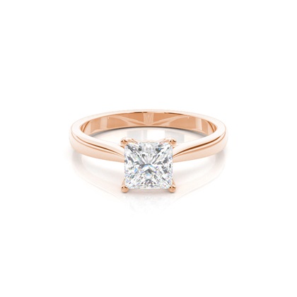 Rose Gold Solitaire Diamond Rings