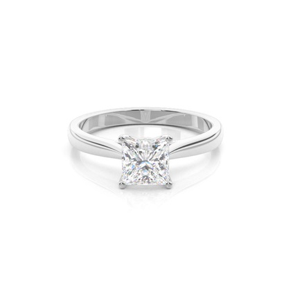 Silver Diamond Engagement Rings
