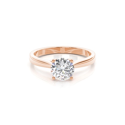 Rose Gold Solitaire Diamond Rings