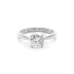 Solitaire Diamond Verlobungsring mit Zinkeneinstellung