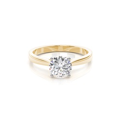 Solitaire Diamond Verlobungsring mit Zinkeneinstellung