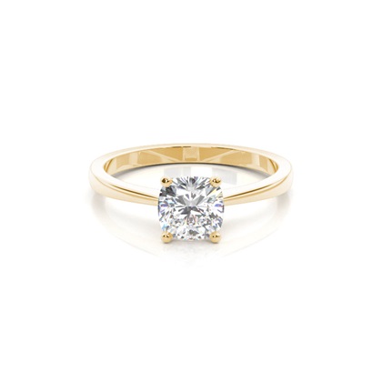 Yellow Gold Solitaire Diamond Rings 