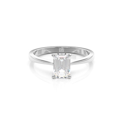 Emerald Solitaire Diamond Rings