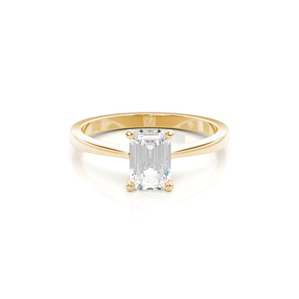 Emerald Solitaire Diamond Rings