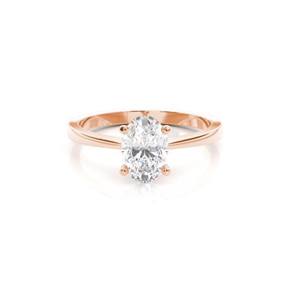 Rose Gold Solitaire Diamond Rings