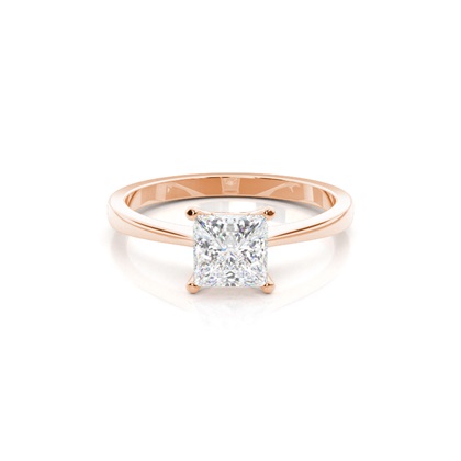 Rose Gold Solitaire Diamond Rings