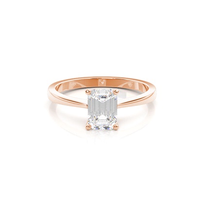 Radiant Rose Gold Solitaire Diamond Rings