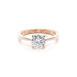Solitaire Diamond Verlobungsring mit Zinkeneinstellung
