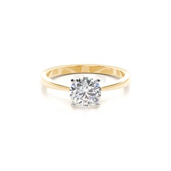 Solitaire Diamond Verlobungsring mit Zinkeneinstellung