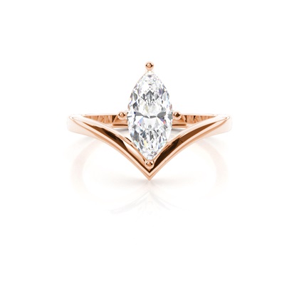 Rose Gold Solitaire Diamond Rings