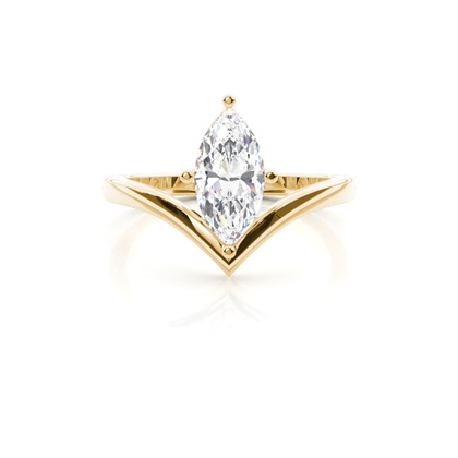 Yellow Gold Solitaire Diamond Rings 