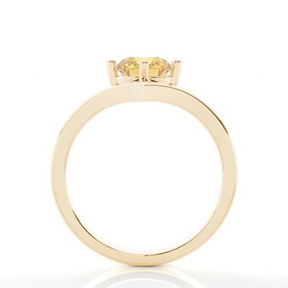 Prong Setting Solitaire Yellow Diamond Engagement Ring
