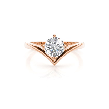 Rose Gold Solitaire Diamond Engagement Rings
