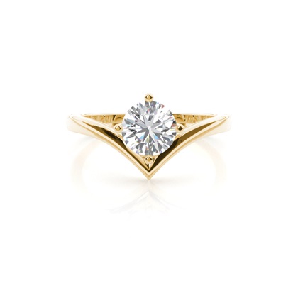 Yellow Gold Solitaire Diamond Engagement Rings