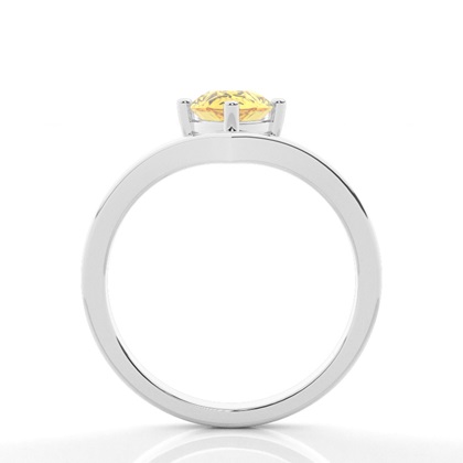 Prong Setting Solitaire Yellow Diamond Engagement Ring