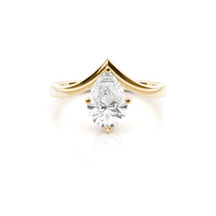 Pear Solitaire Diamond Engagement Rings