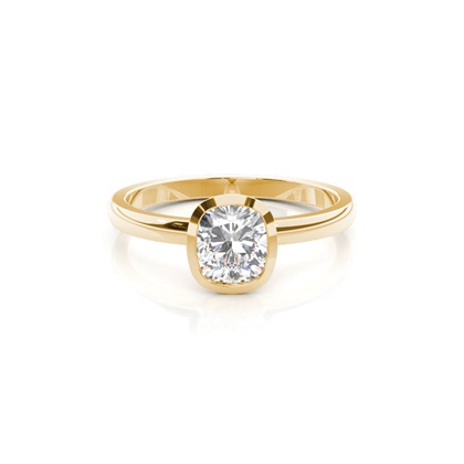 Yellow Gold Solitaire Diamond Rings 