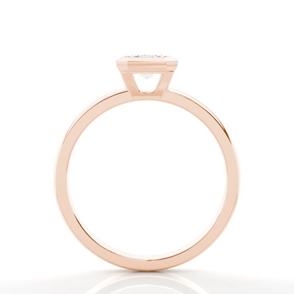 Lünette Einstellung Solitaire Diamond Verlobungsring