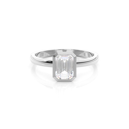 Emerald Solitaire Diamond Rings