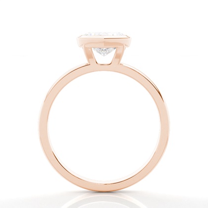 Lünette Einstellung Solitaire Diamond Verlobungsring