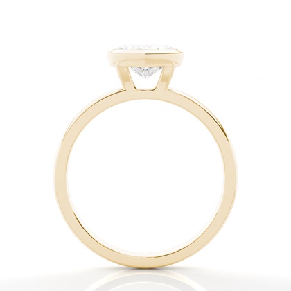 Lünette Einstellung Solitaire Diamond Verlobungsring