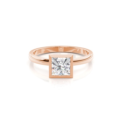 Rose Gold Solitaire Diamond Rings