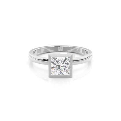 Princess Solitaire Diamond Rings 