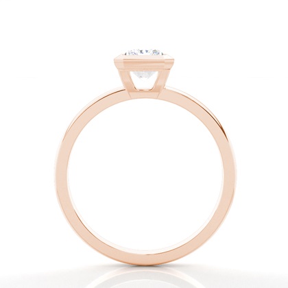 Lünette Einstellung Solitaire Diamond Verlobungsring