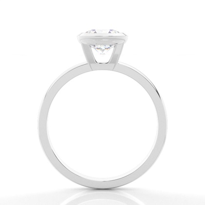 Bezel Setting Solitaire Diamond Engagement Ring