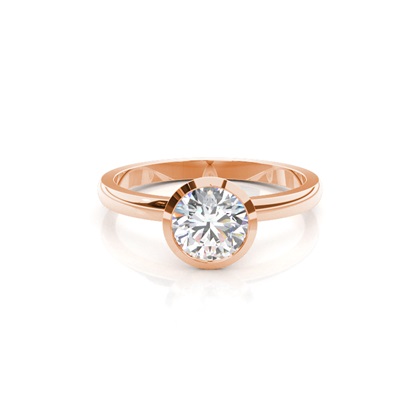 Rose Gold Solitaire Diamond Rings