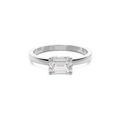 Solitaire Diamond Verlobungsring mit Zinkeneinstellung