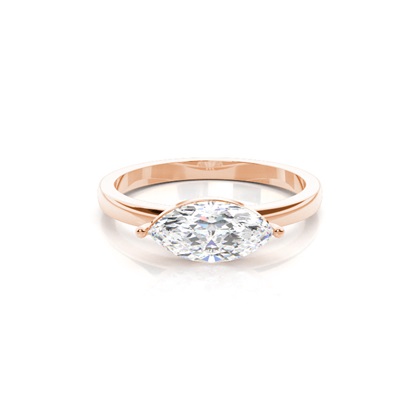 Rose Gold Solitaire Diamond Rings