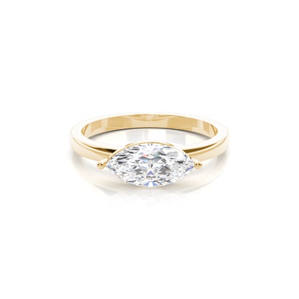 Yellow Gold Solitaire Diamond Rings 