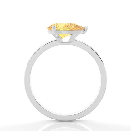 Prong Setting Solitaire Yellow Diamond Engagement Ring