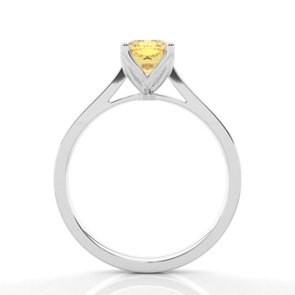 Prong Setting Solitaire Yellow Diamond Engagement Ring