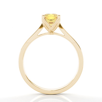 Prong Setting Solitaire Yellow Diamond Engagement Ring