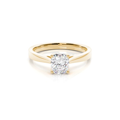 Yellow Gold Solitaire Diamond Rings 